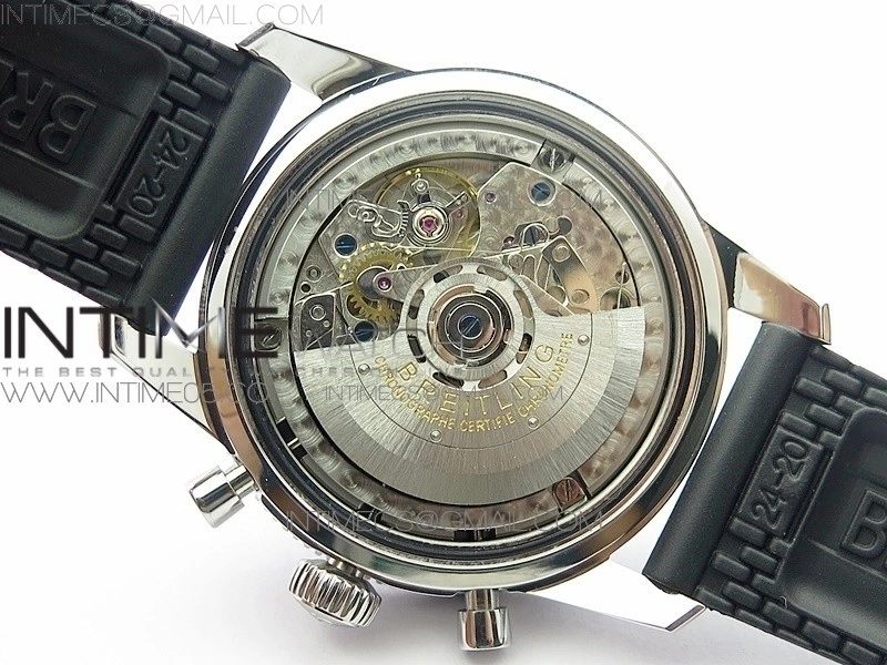 SuperOcean Black Ceramic Bezel B50 Best Edition Green Dial on Black Rubber Strap A7750