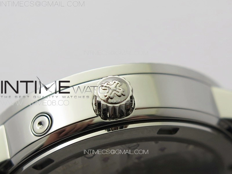 Calatrava 5057 Cortina Watch 50th Anniversary SS YSF 1:1 Best Edition Gray Dial on Black Leather Strap A240