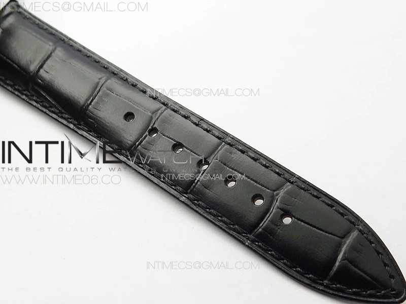 Calatrava 5057 Cortina Watch 50th Anniversary SS YSF 1:1 Best Edition Gray Dial on Black Leather Strap A240
