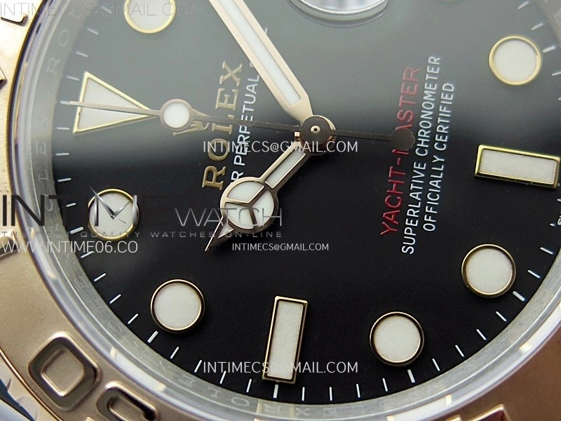 Yacht-Master 126621 904L RG C+F 1:1 Best Edition Black Dial On 904L RG Bracelet VR3235