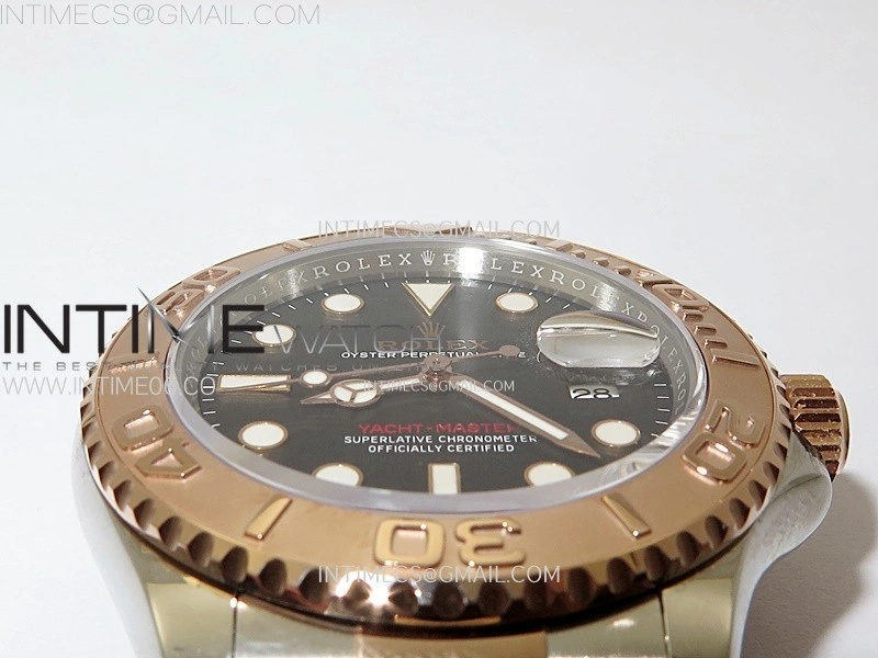 Yacht-Master 126621 904L RG C+F 1:1 Best Edition Black Dial On 904L RG Bracelet VR3235
