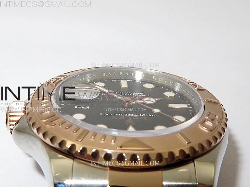 Yacht-Master 126621 904L RG C+F 1:1 Best Edition Black Dial On 904L RG Bracelet VR3235