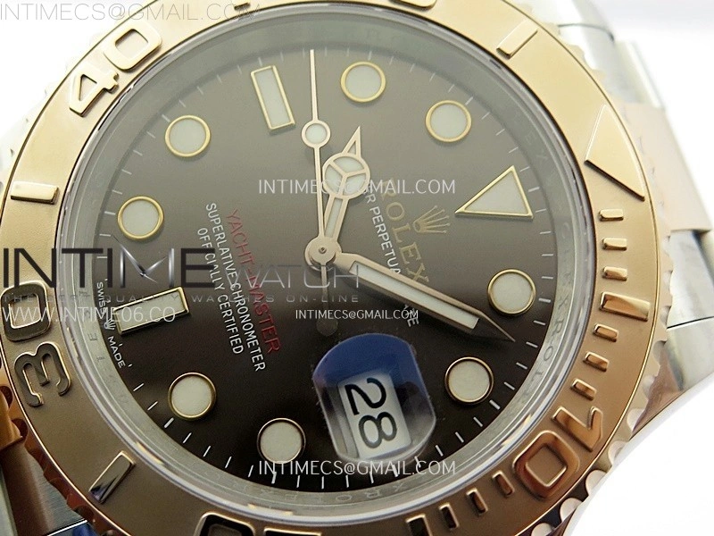 Yacht-Master 126621 904L RG C+F 1:1 Best Edition Brown Dial On 904L RG Bracelet VR3235