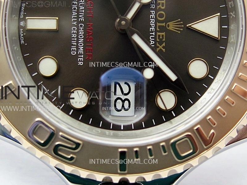 Yacht-Master 126621 904L RG C+F 1:1 Best Edition Brown Dial On 904L RG Bracelet VR3235