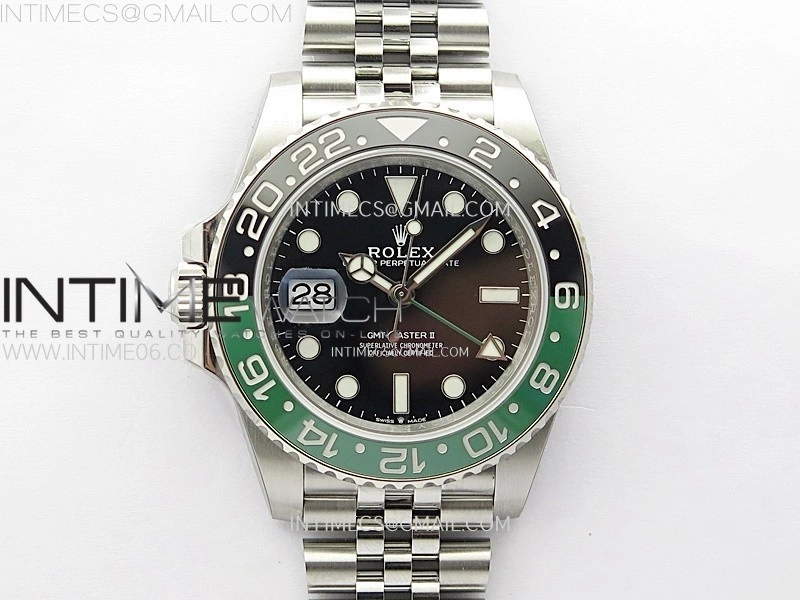 GMT Master II V2 126720 VTNR Green Black Ceramic 904L SS AR+F 1:1 Best Edition Black Dial on Jubilee Bracelet DD3285 CHS
