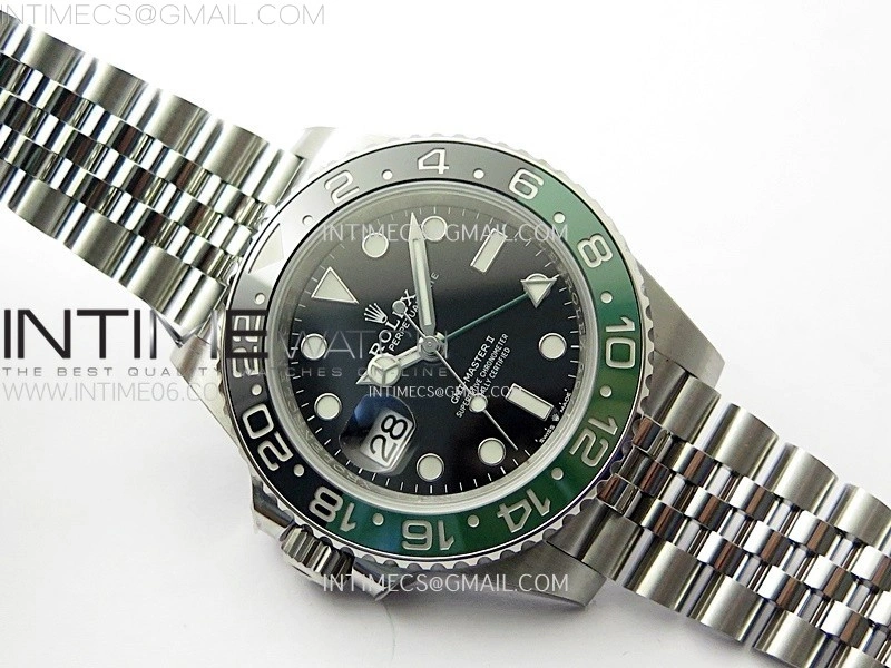 GMT Master II V2 126720 VTNR Green Black Ceramic 904L SS AR+F 1:1 Best Edition Black Dial on Jubilee Bracelet DD3285 CHS