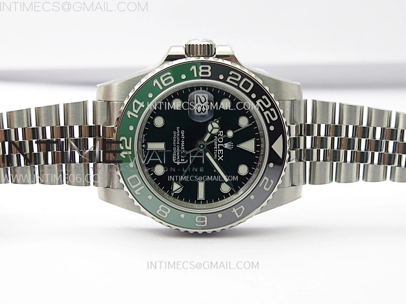 GMT Master II V2 126720 VTNR Green Black Ceramic 904L SS AR+F 1:1 Best Edition Black Dial on Jubilee Bracelet DD3285 CHS