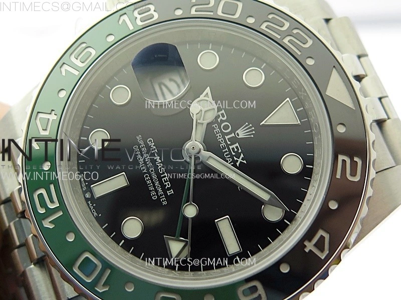 GMT Master II V2 126720 VTNR Green Black Ceramic 904L SS AR+F 1:1 Best Edition Black Dial on Jubilee Bracelet DD3285 CHS