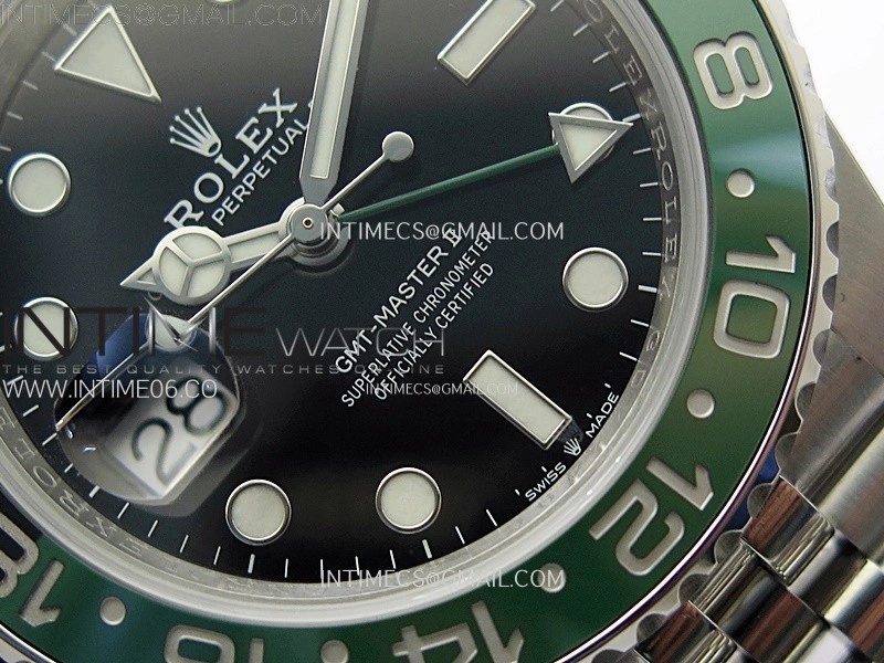 GMT Master II V2 126720 VTNR Green Black Ceramic 904L SS AR+F 1:1 Best Edition Black Dial on Jubilee Bracelet DD3285 CHS