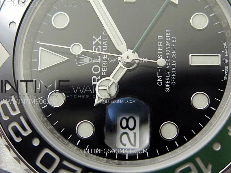 GMT Master II V2 126720 VTNR Green Black Ceramic 904L SS AR+F 1:1 Best Edition Black Dial on Jubilee Bracelet DD3285 CHS