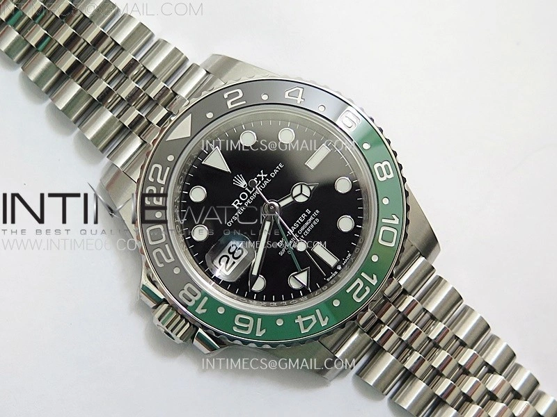 GMT Master II V2 126720 VTNR Green Black Ceramic 904L SS AR+F 1:1 Best Edition Black Dial on Jubilee Bracelet DD3285 CHS