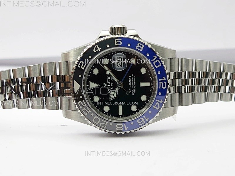 GMT Master II V2 126710 BLNR Blue Black Ceramic 904L SS AR+F 1:1 Best Edition Black Dial on Jubilee Bracelet DD3285 CHS