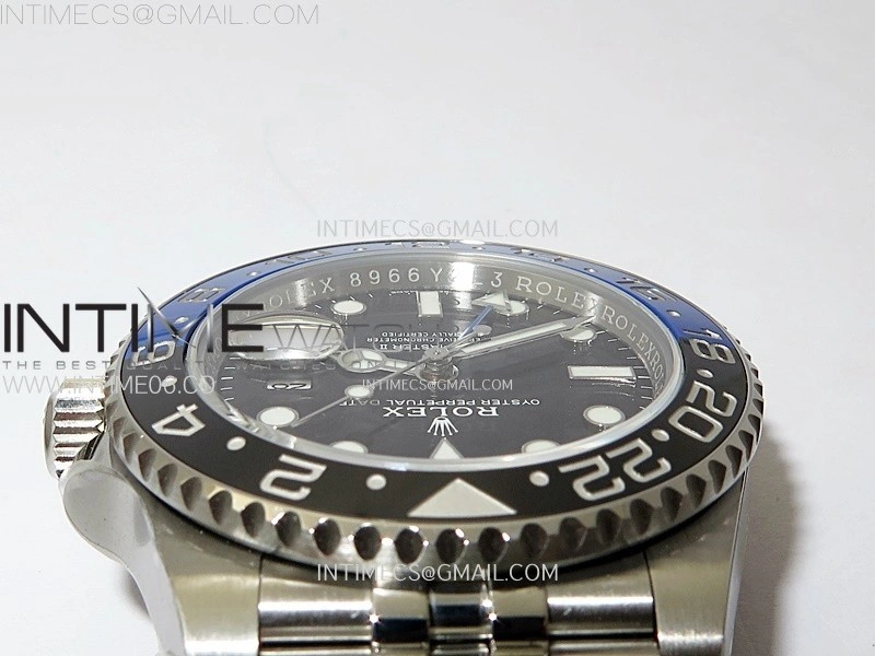 GMT Master II V2 126710 BLNR Blue Black Ceramic 904L SS AR+F 1:1 Best Edition Black Dial on Jubilee Bracelet DD3285 CHS