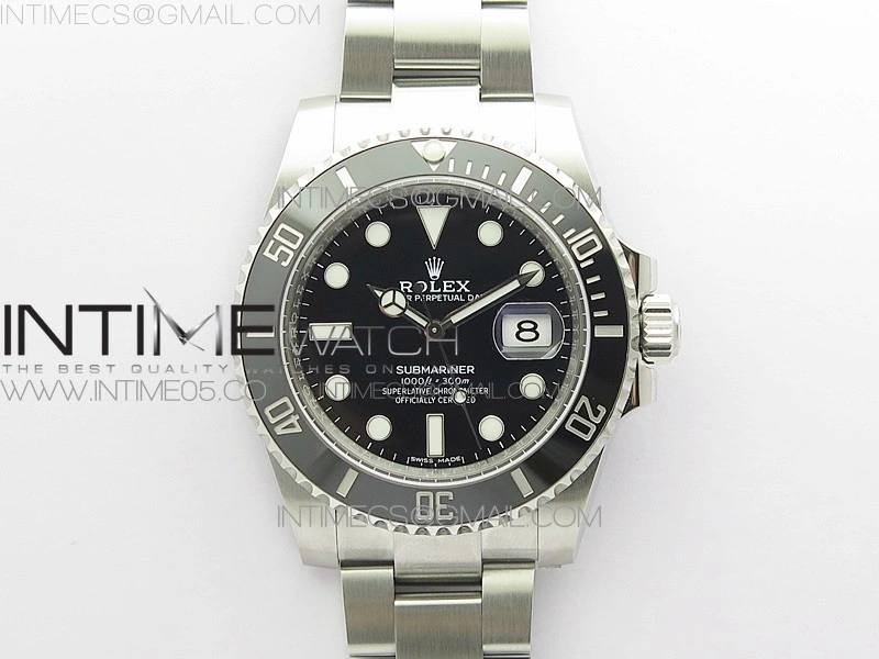 Submariner 116610 LN Black Ceramic 904L SS Case ZF 1:1 Best Edition Black Dial On 904L SS Bracelet VR3135