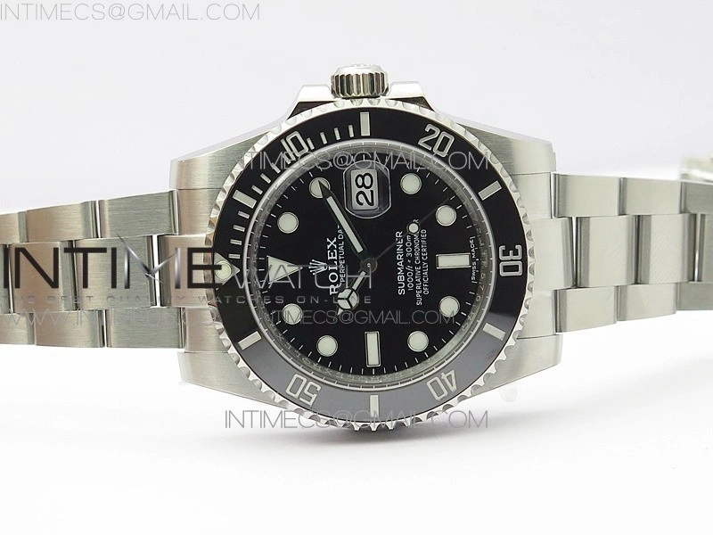 Submariner 116610 LN Black Ceramic 904L SS Case ZF 1:1 Best Edition Black Dial On 904L SS Bracelet VR3135