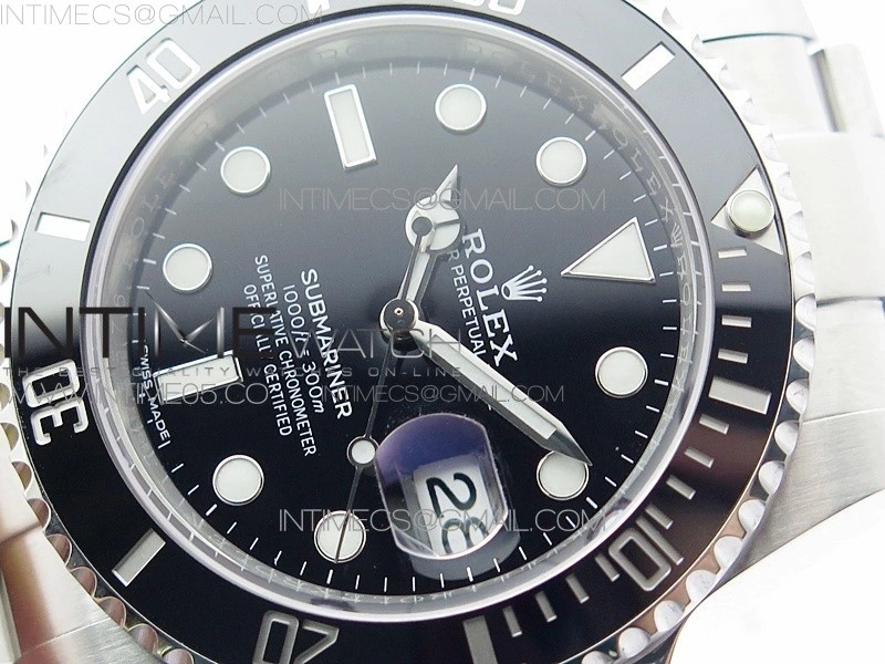 Submariner 116610 LN Black Ceramic 904L SS Case ZF 1:1 Best Edition Black Dial On 904L SS Bracelet VR3135