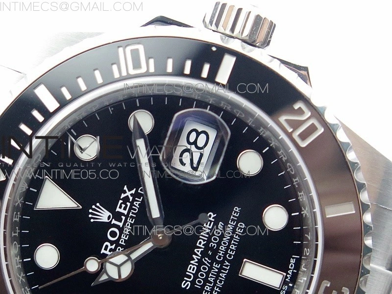 Submariner 116610 LN Black Ceramic 904L SS Case ZF 1:1 Best Edition Black Dial On 904L SS Bracelet VR3135