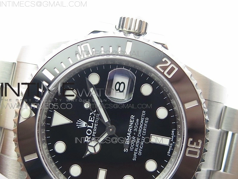 Submariner 116610 LN Black Ceramic 904L SS Case ZF 1:1 Best Edition Black Dial On 904L SS Bracelet VR3135