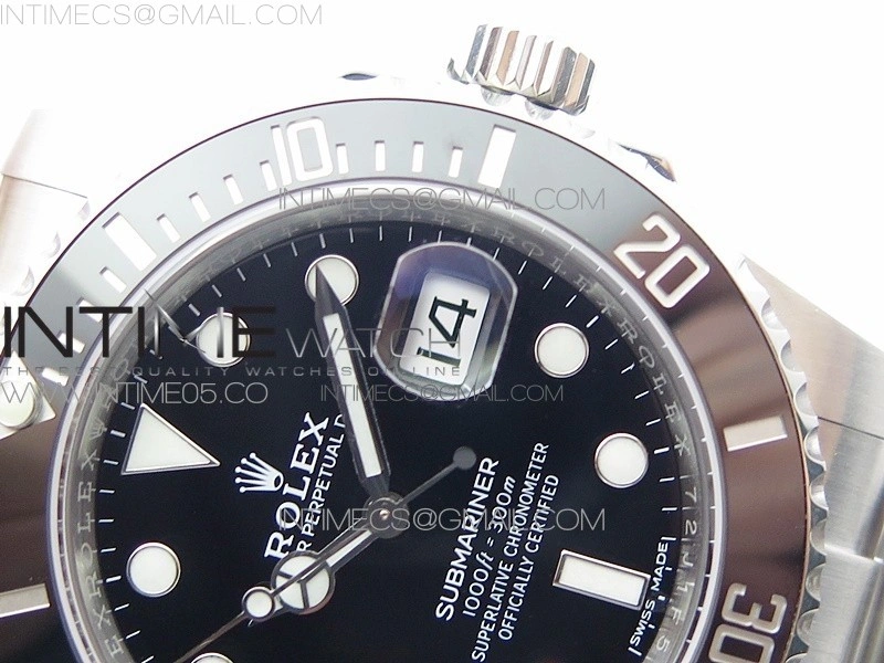 Submariner 116610 LN Black Ceramic 904L SS Case ZF 1:1 Best Edition Black Dial On 904L SS Bracelet VR3135