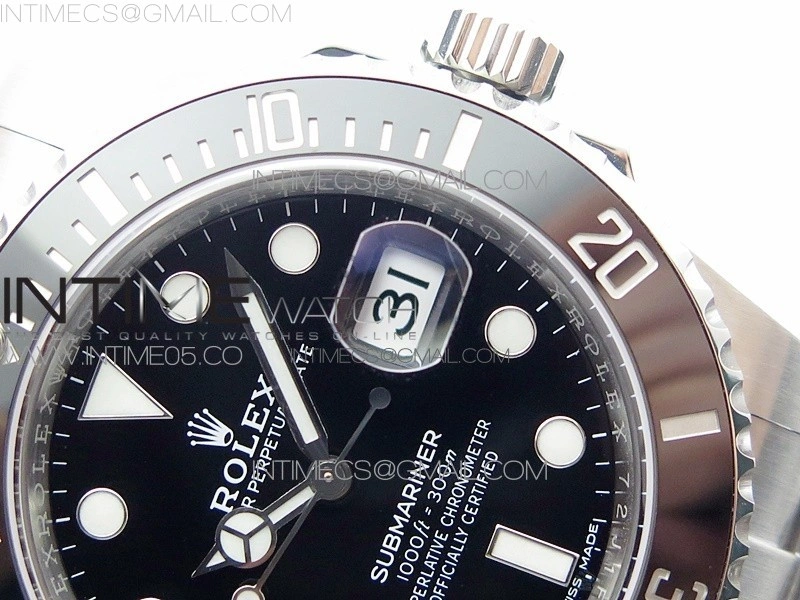 Submariner 116610 LN Black Ceramic 904L SS Case ZF 1:1 Best Edition Black Dial On 904L SS Bracelet VR3135