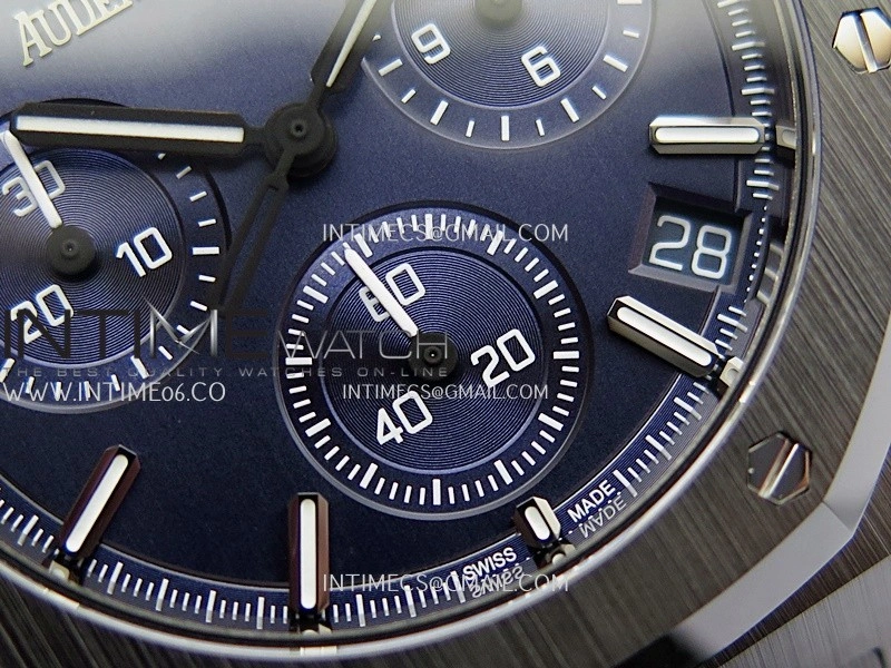 Royal Oak Chrono 26240 Black Ceramic Blue Dial APSF 1:1 Best Edition on Ceramic Bracelet SA4401 Super Clone