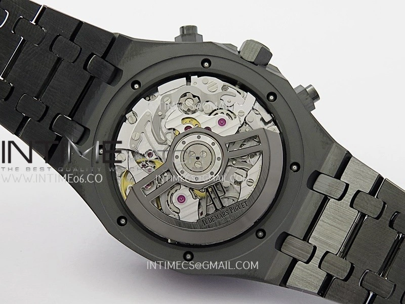 Royal Oak Chrono 26240 Black Ceramic Blue Dial APSF 1:1 Best Edition on Ceramic Bracelet SA4401 Super Clone