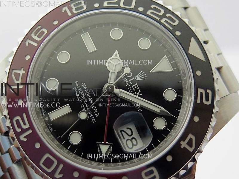 GMT-Master II 126710 Black Red Ceramic 904L SS ARF Best Edition Black Dial on Jubilee Bracelet VR3285 CHS