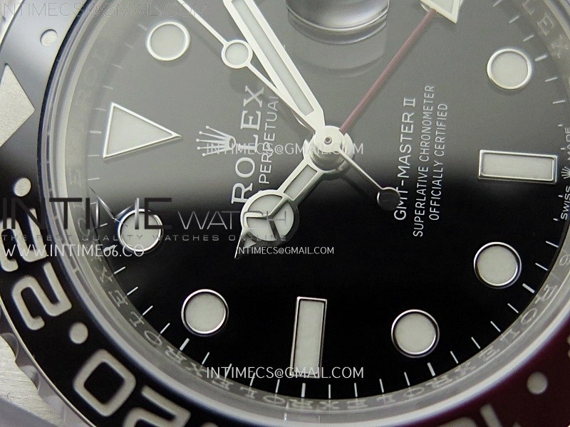 GMT-Master II 126710 Black Red Ceramic 904L SS ARF Best Edition Black Dial on Jubilee Bracelet VR3285 CHS