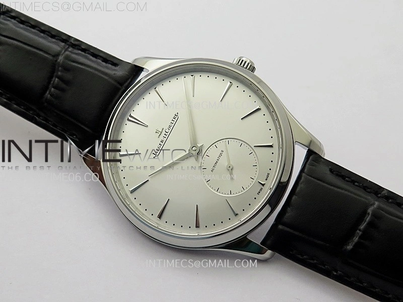 Master Ultra Thin Small Second SS APSF 1:1 Best Edition White Dial on Black Leather Strap SA896 Super Clone