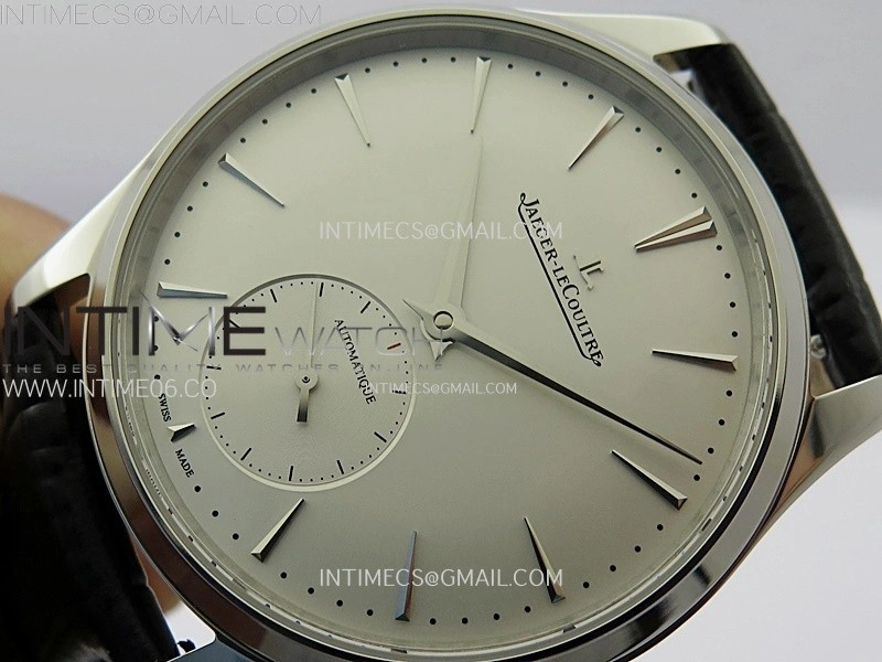 Master Ultra Thin Small Second SS APSF 1:1 Best Edition White Dial on Black Leather Strap SA896 Super Clone