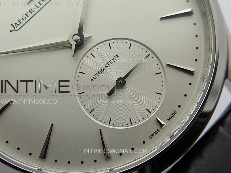 Master Ultra Thin Small Second SS APSF 1:1 Best Edition White Dial on Black Leather Strap SA896 Super Clone