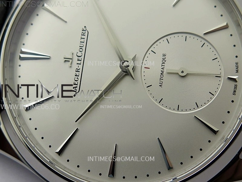 Master Ultra Thin Small Second SS APSF 1:1 Best Edition White Dial on Black Leather Strap SA896 Super Clone