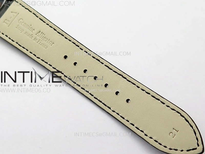 Master Ultra Thin Small Second SS APSF 1:1 Best Edition White Dial on Black Leather Strap SA896 Super Clone