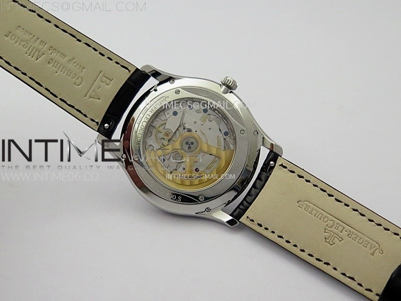 Master Ultra Thin Small Second SS APSF 1:1 Best Edition White Dial on Black Leather Strap SA896 Super Clone