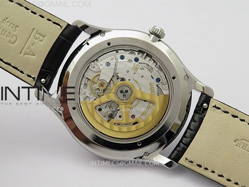 Master Ultra Thin Small Second SS APSF 1:1 Best Edition White Dial on Black Leather Strap SA896 Super Clone