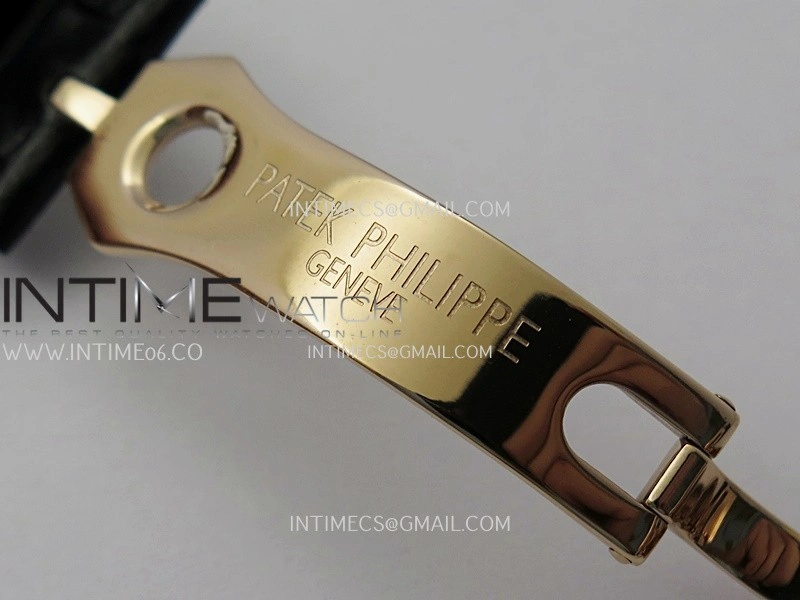 Grand Complications 6102G Moon RG T Crystal YF Black Dial on Black Leather Strap A240