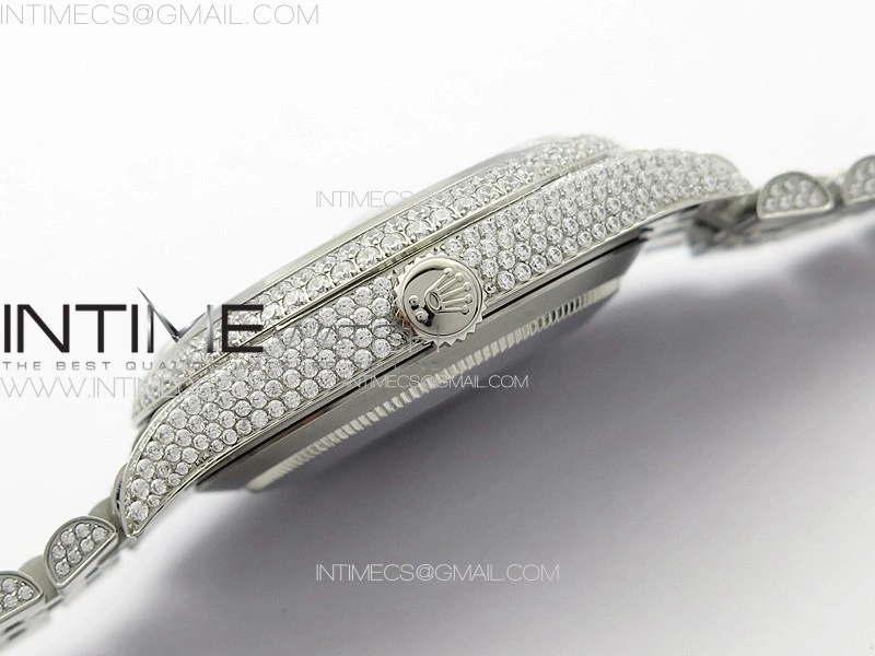 DateJust 41 126334 Full Paved Diamonds BP Best Edition Diamond Dial Arabic Markers on Jubilee Bracelet A2824