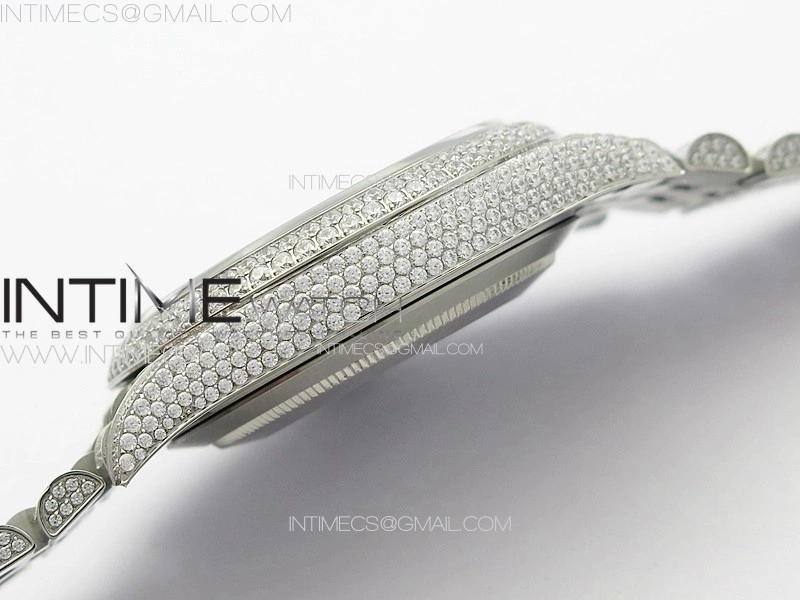 DateJust 41 126334 Full Paved Diamonds BP Best Edition Diamonds Dial Stick Markers on Jubilee Bracelet A2824