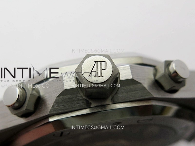 Royal Oak Chrono 26239BC Frosted SS APSF 1:1 Best Edition Gray Dial Black Subdial On Bracelet SA4401 Super Clone