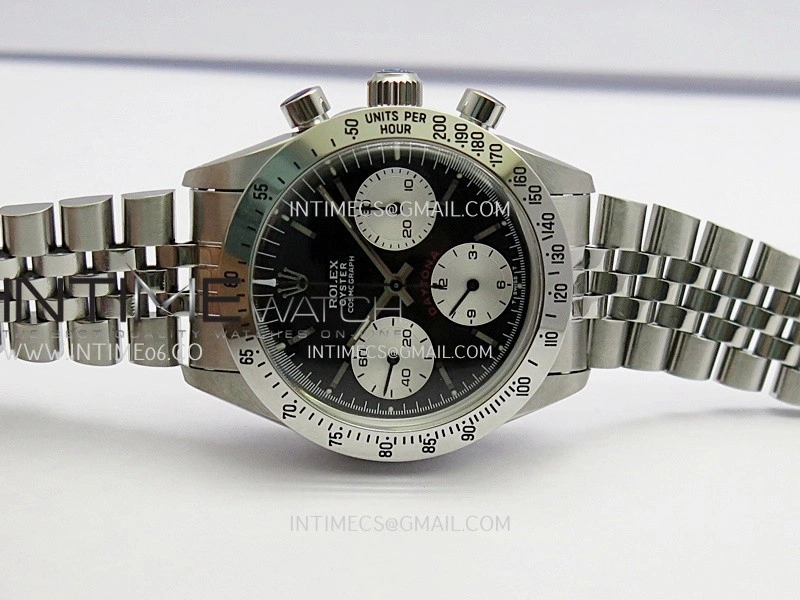 Daytona 6262 Red Daytona Word SS MSF Best Edition Black Dial Silver Subdials On SS Jubilee Bracelet Venus 75