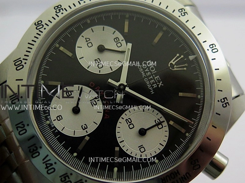 Daytona 6262 Red Daytona Word SS MSF Best Edition Black Dial Silver Subdials On SS Jubilee Bracelet Venus 75
