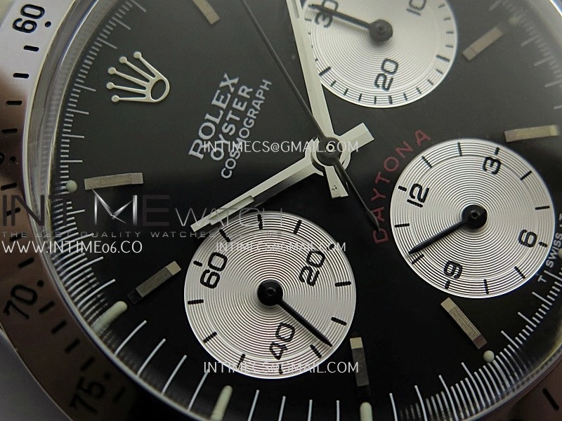 Daytona 6262 Red Daytona Word SS MSF Best Edition Black Dial Silver Subdials On SS Jubilee Bracelet Venus 75