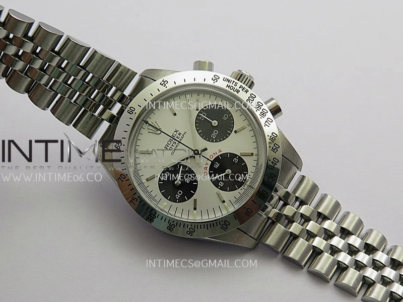 Daytona 6239 Red Daytona Word SS MSF Best Edition Silver Dial Black Subdials On SS Jubilee Bracelet Venus 75