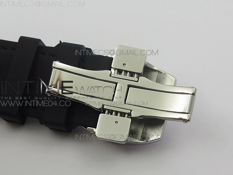 Vanguard V45 SS ABF Best Edition Black Dial Diamonds Markers on Black Gummy Strap A2813