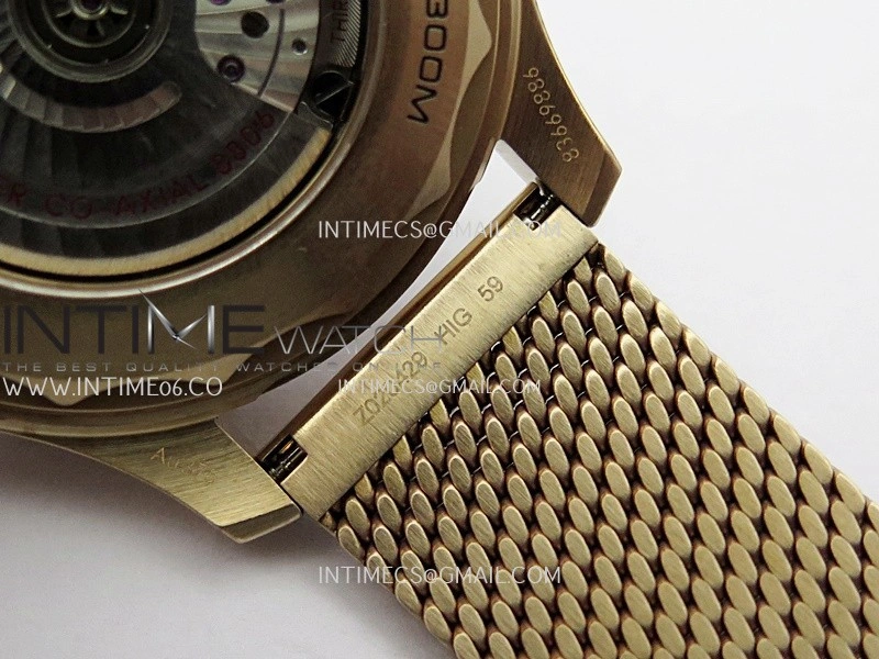 Seamaster 300M "No Time to Die" Bronze Gold VSF 1:1 Best Edition Black Dial On Bronze Gold Mesh Bracelet SA8806 Super Clone