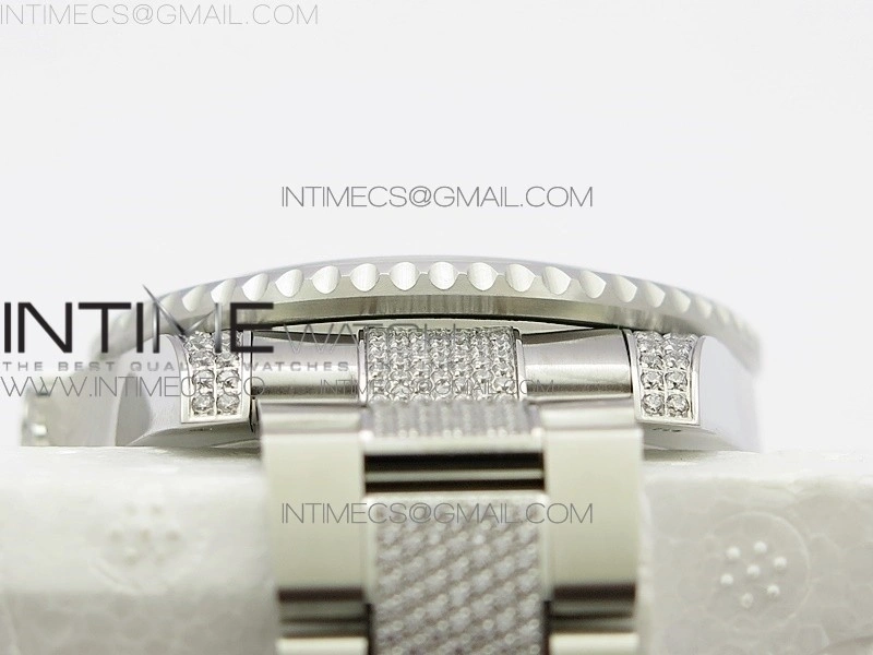 GMT Master II 126710 Red Blue T Crystal VRF Best Edition Black Dial On SS Paved Crystal Bracelet 3186 CHS