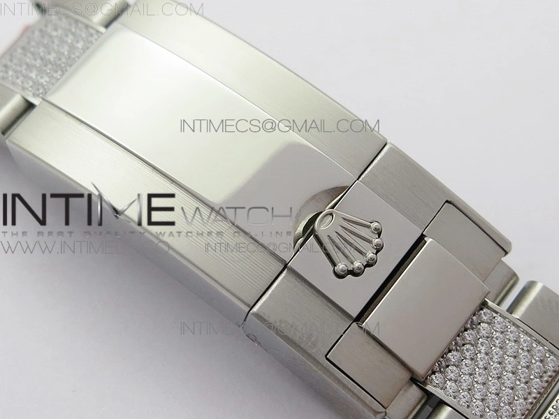 GMT Master II 126710 Red Blue T Crystal VRF Best Edition Black Dial On SS Paved Crystal Bracelet 3186 CHS