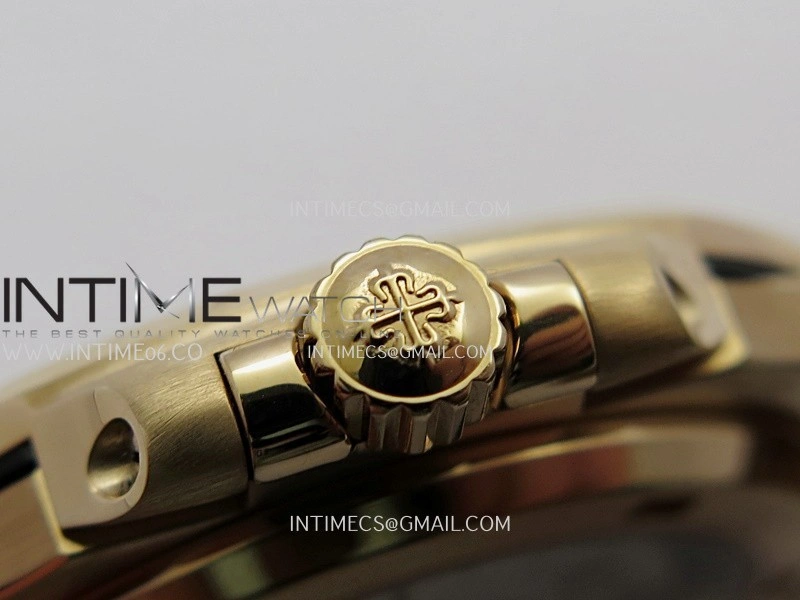 Nautilus 5711 1A RedT Diamond RG GRF 1:1 Best Edition Gray Textured Dial On RG Bracelet Asian 26-330