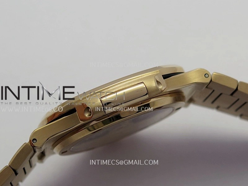 Nautilus 5711 1A RedT Diamond RG GRF 1:1 Best Edition Gray Textured Dial On RG Bracelet Asian 26-330