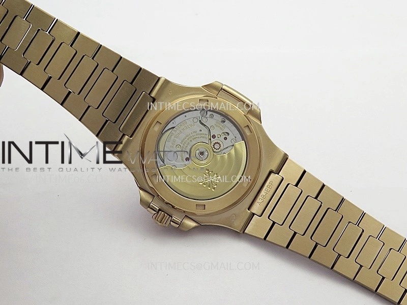 Nautilus 5711 1A RedT Diamond RG GRF 1:1 Best Edition Gray Textured Dial On RG Bracelet Asian 26-330